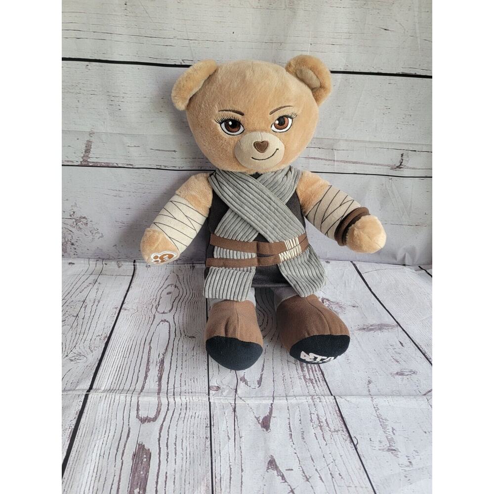 Build-A-Bear Disney Force Awakens STAR WARS REY Ray 18" Plush Attached Clothes
